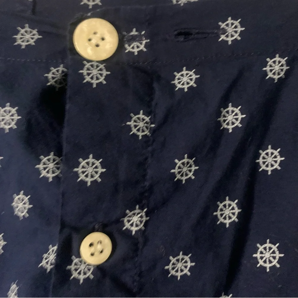 Derek Rose London Small 2 Piece Top & Shorts Pajamas Nautical Coastal Marine